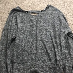 Opened back sweater